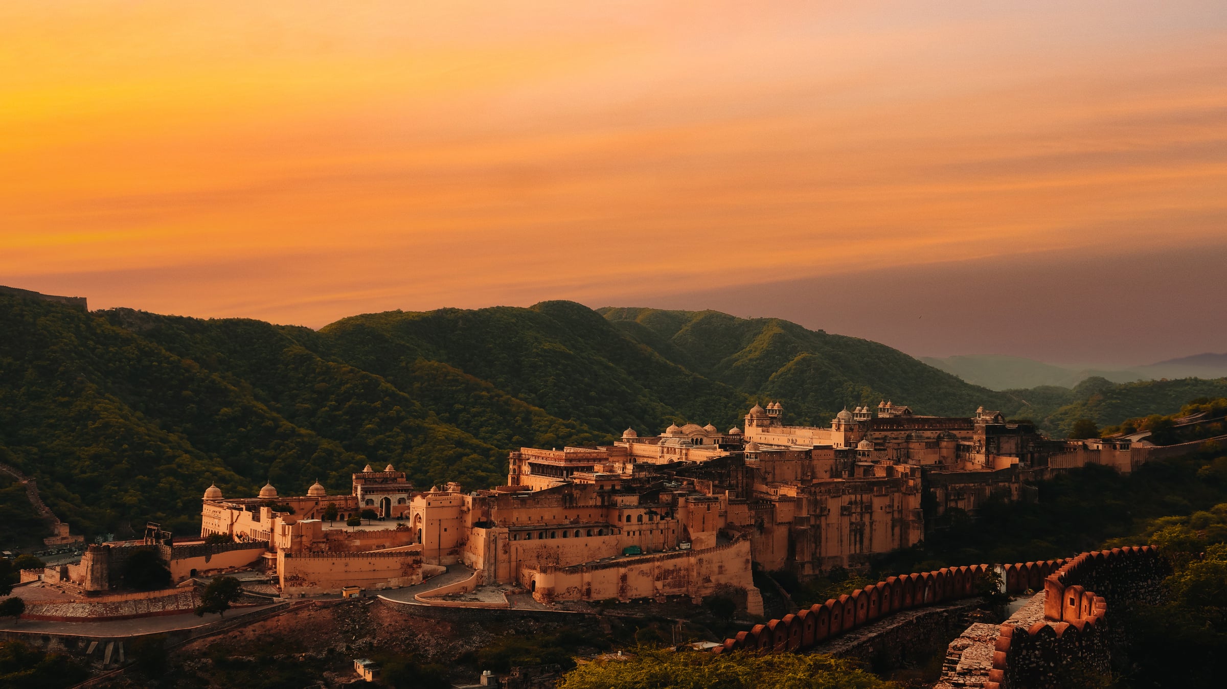 Amber Fort and Palace in Rajasthan, India
